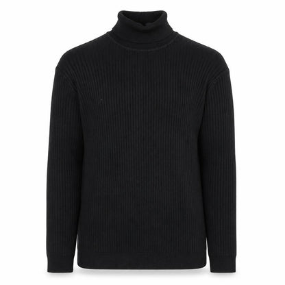 Brave Soul Men’s Black Roll Neck Knit Jumper Size L
