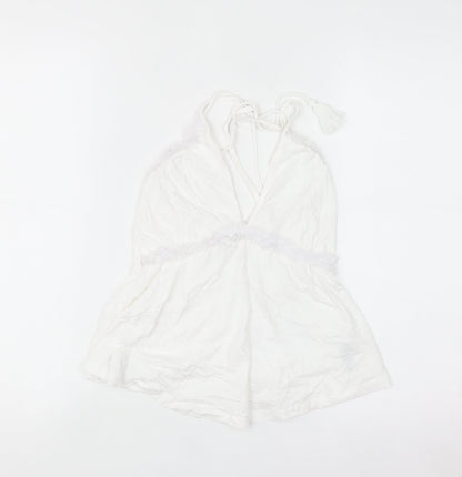 Miss Selfridge Women's White Halter Camisole Top Size 8