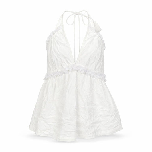Miss Selfridge Women's White Halter Camisole Top Size 8