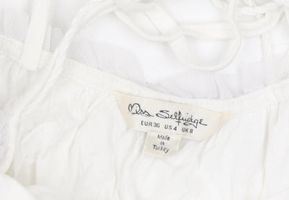 Miss Selfridge Women's White Halter Camisole Top Size 8