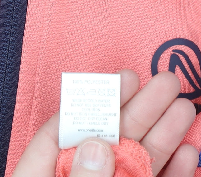 O'Neills Womens Coral Blue 1/4 Zip Sweatshirt Size 10 Polyester Sports Top