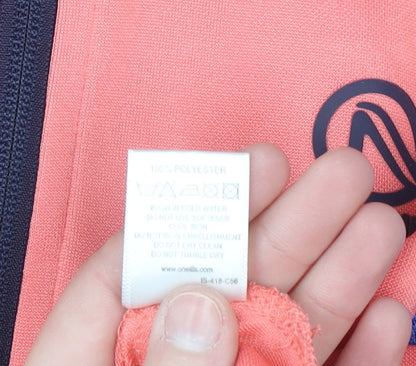 O'Neills Womens Coral Blue 1/4 Zip Sweatshirt Size 10 Polyester Sports Top