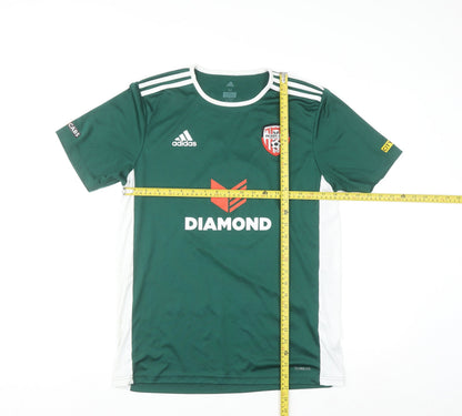 Adidas Men's Green Derry City FC Climalite Sports T-Shirt Size M