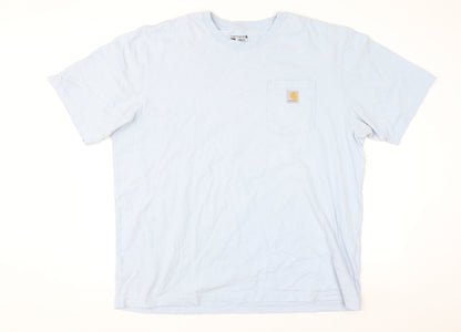 Carhartt Men Blue XL Loose Fit Heavyweight Cotton Crew Neck T-Shirt