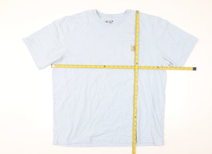 Carhartt Men Blue XL Loose Fit Heavyweight Cotton Crew Neck T-Shirt