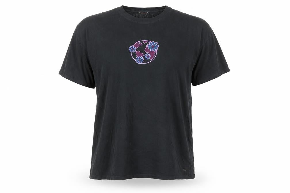 Front view of Pacific Republic Teens Black Cotton Graphic T-Shirt, size 8