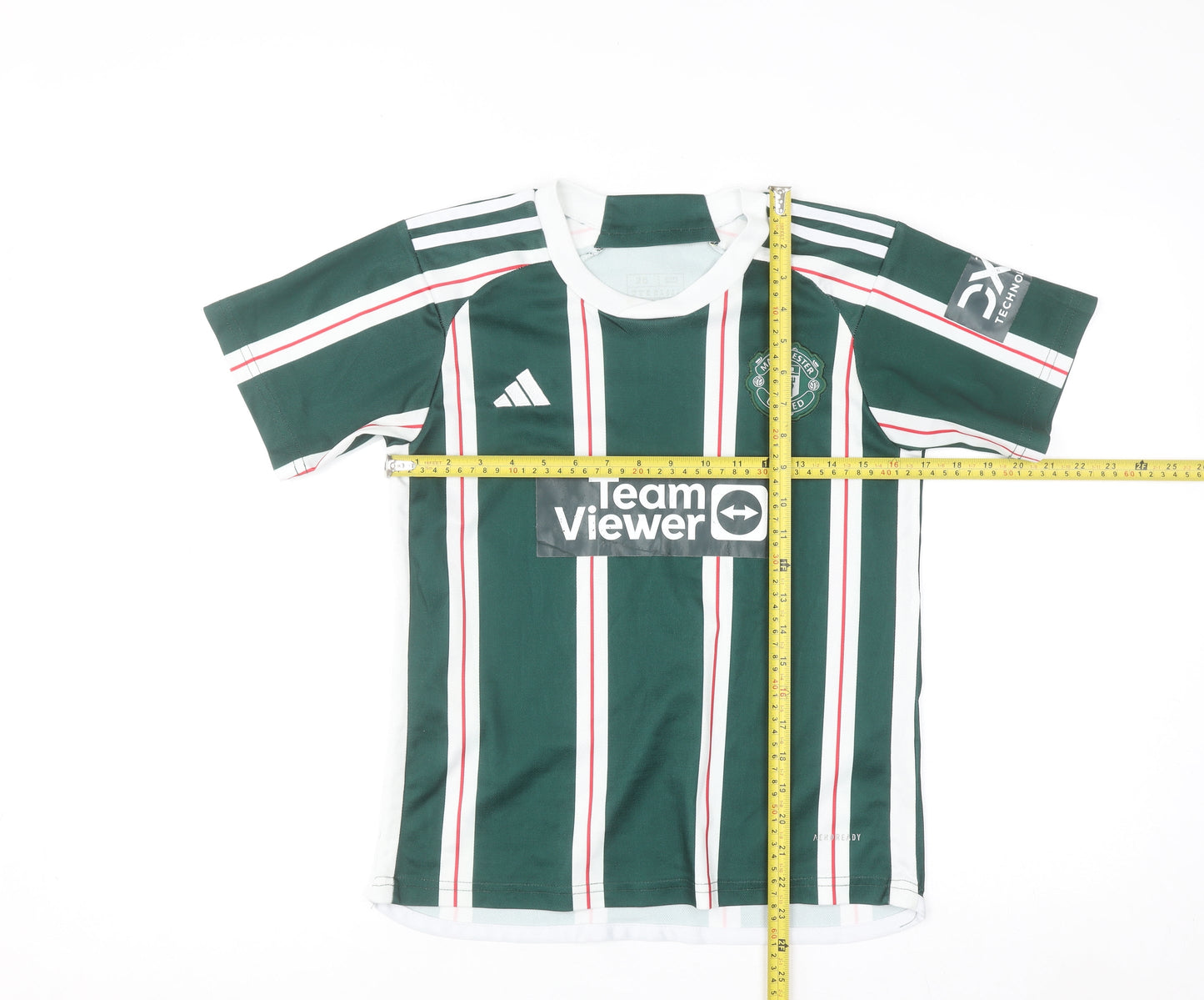 Adidas Boys Green Manchester United Martinez #6 Football Jersey 7-8 Years