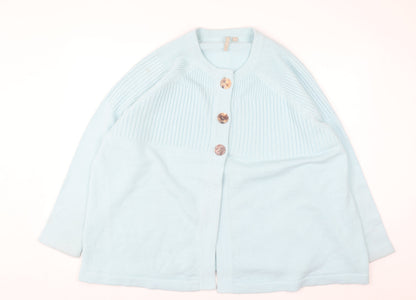 Anthology Women's Blue Plus Size 28/30 Button Cardigan Knit Jumper