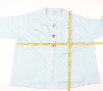 Anthology Women's Blue Plus Size 28/30 Button Cardigan Knit Jumper