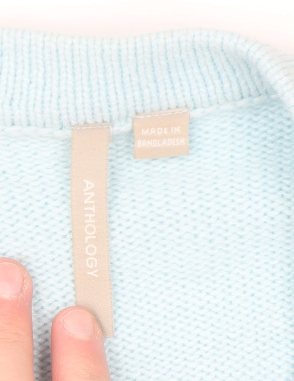 Anthology Women's Blue Plus Size 28/30 Button Cardigan Knit Jumper