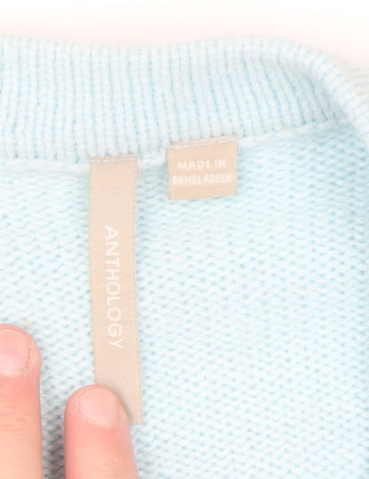 Anthology Women's Blue Plus Size 28/30 Button Cardigan Knit Jumper