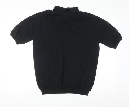 Lyle & Scott Men's Black Cotton Short Sleeve Polo Shirt XL