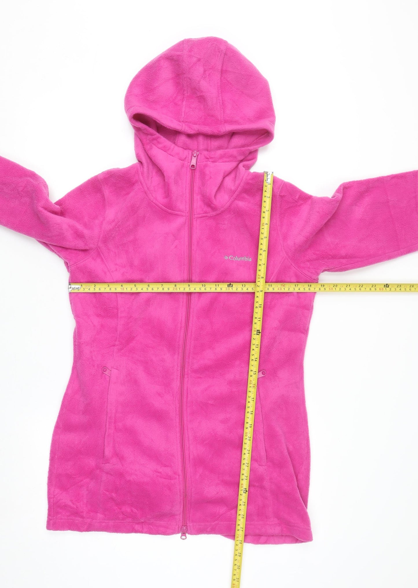 Columbia Women’s Pink Full Zip Hooded Fleece Jacket M