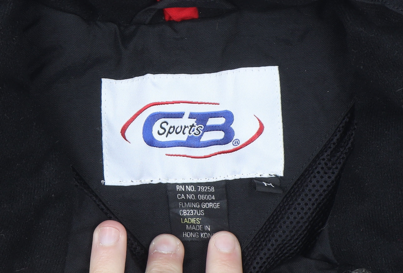 CB Sports Womens Black Ski Jacket Hooded Waterproof Size M