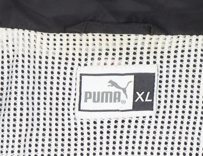 Puma Men's Black Green XL Windbreaker Sports Jacket