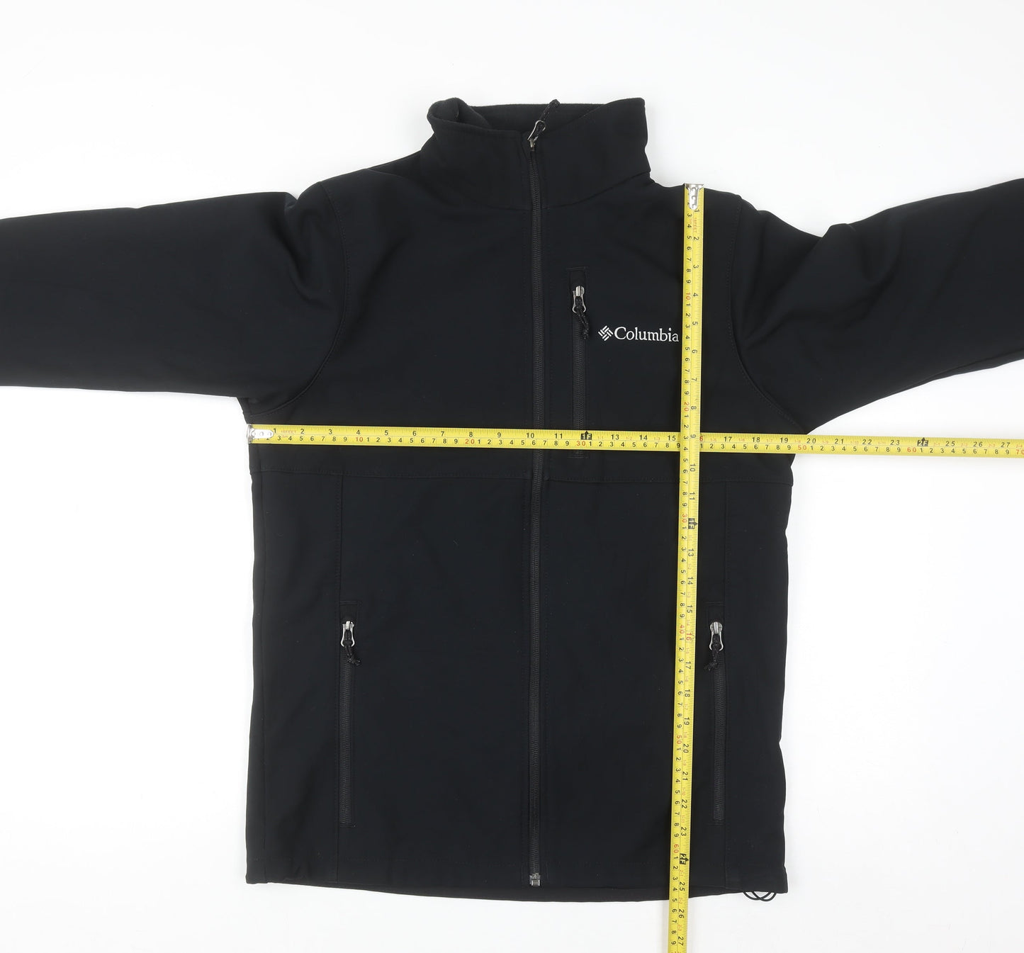 Columbia Men's Black Softshell Full Zip Jacket Size S