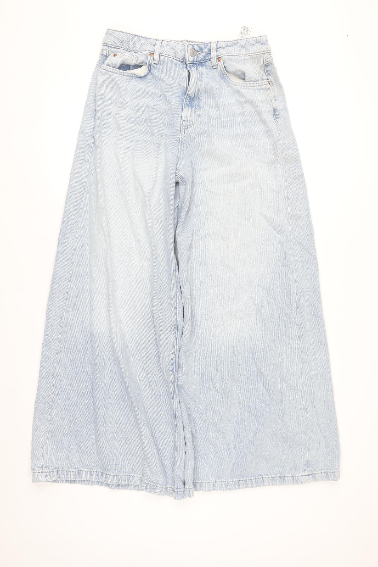 Marks and Spencer Womens Blue Wide-Leg Jeans Size 12
