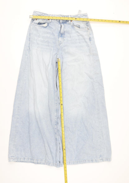 Marks and Spencer Womens Blue Wide-Leg Jeans Size 12