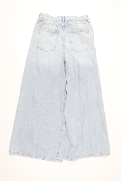 Marks and Spencer Womens Blue Wide-Leg Jeans Size 12