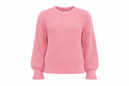 J.Crew Women Pink Cotton Chunky Knit Crew Neck Jumper Size S