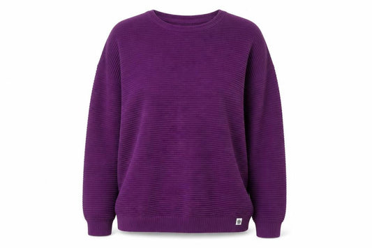 TOG24 Women's Purple Cotton Crew Neck Jumper Size 18