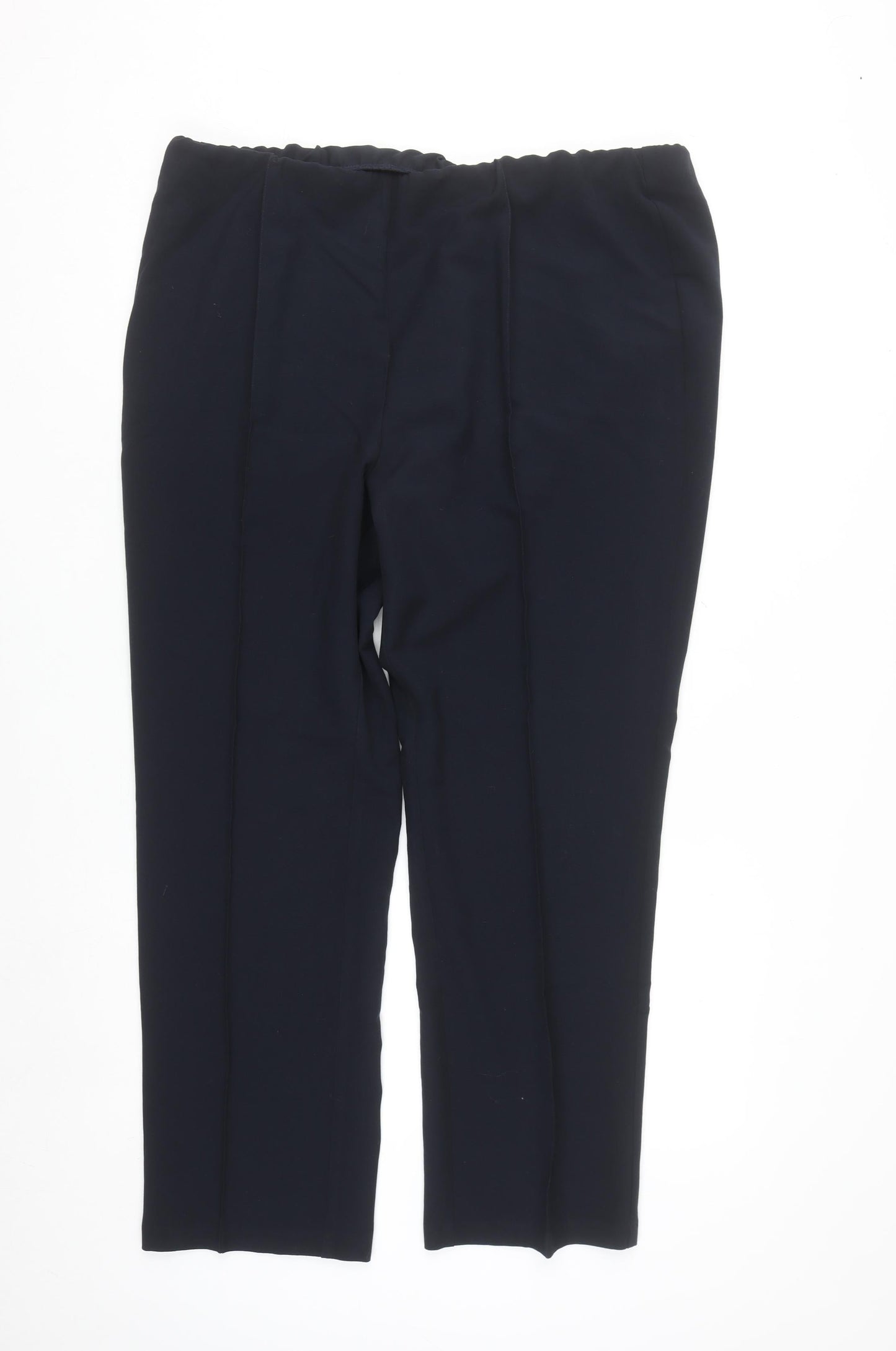 Julipa Women's Black Pull On Straight Leg Comfort Trousers Size 20