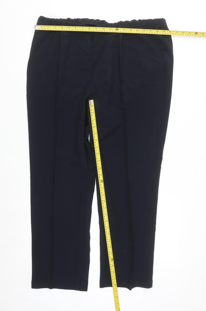 Julipa Women's Black Pull On Straight Leg Comfort Trousers Size 20