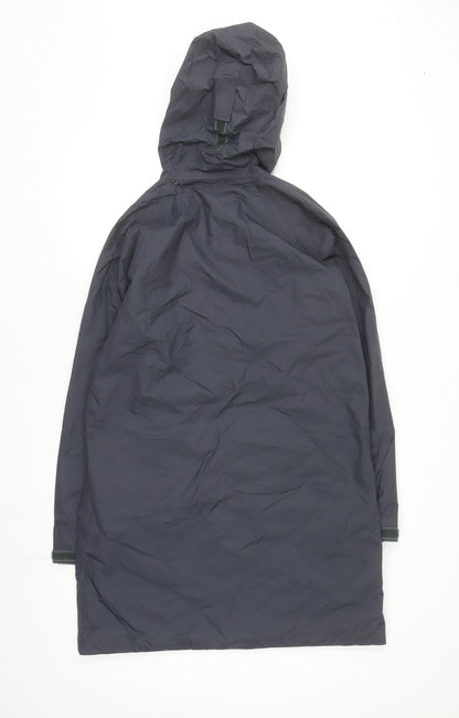 L.L.Bean Women’s Grey Long Hooded Waterproof Rain Coat Size M