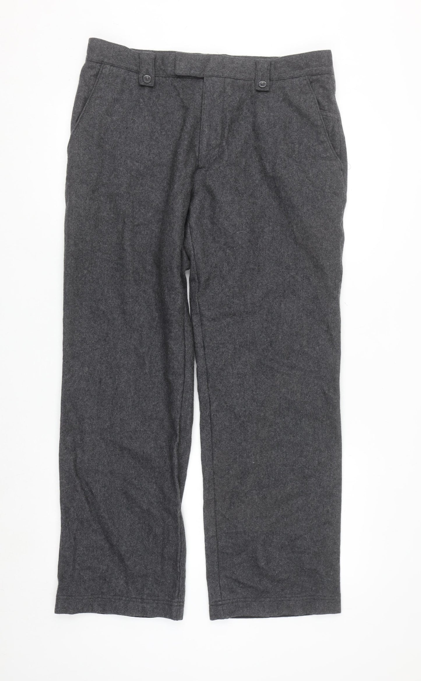 Next Women’s Grey Wool Cashmere Blend Bootcut Trousers Size 34R