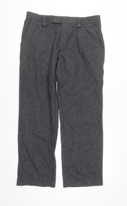 Next Women’s Grey Wool Cashmere Blend Bootcut Trousers Size 34R