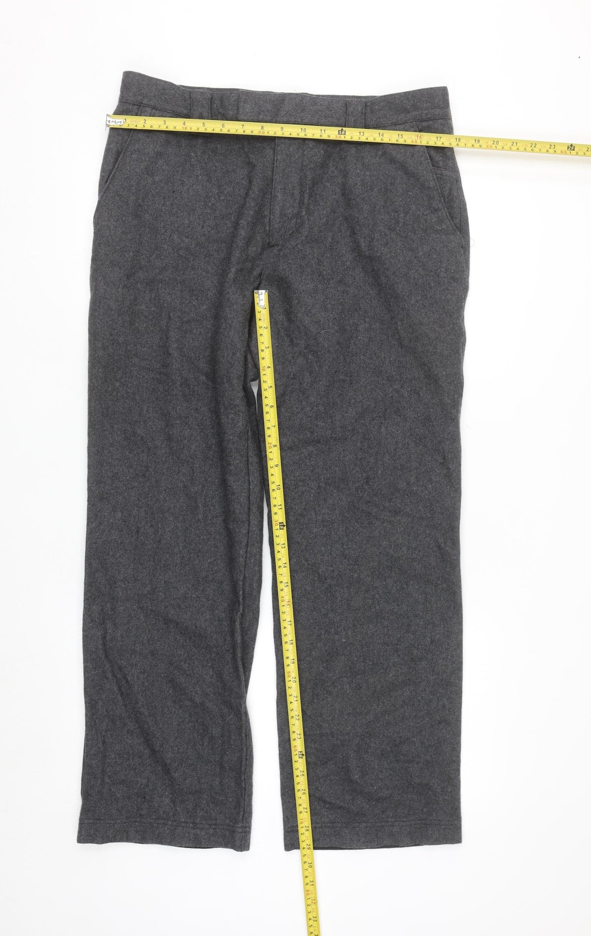 Next Women’s Grey Wool Cashmere Blend Bootcut Trousers Size 34R