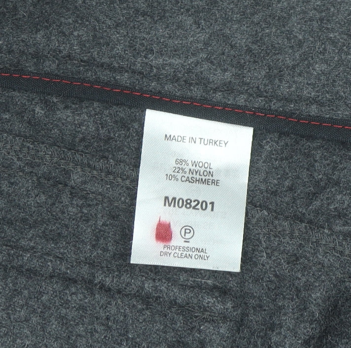 Next Women’s Grey Wool Cashmere Blend Bootcut Trousers Size 34R