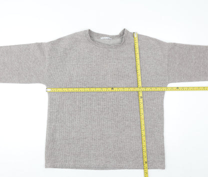 Zara Trafaluc Unisex Beige Knit Pullover Sweatshirt M
