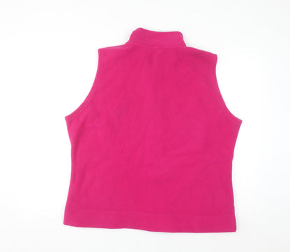 EWM Womens Pink Fleece Waistcoat Bodywarmer Size 22 Plus