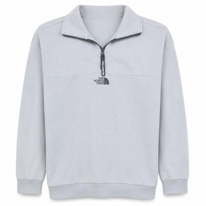The North Face Women Grey 1/2 Zip Pullover Sweatshirt L