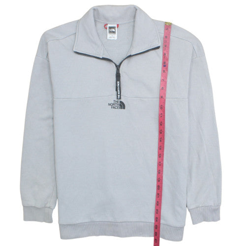 The North Face Women Grey 1/2 Zip Pullover Sweatshirt L