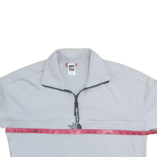 The North Face Women Grey 1/2 Zip Pullover Sweatshirt L