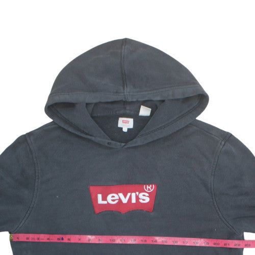 Levi's Men's Black Large Pullover Hoodie with Logo Graphic