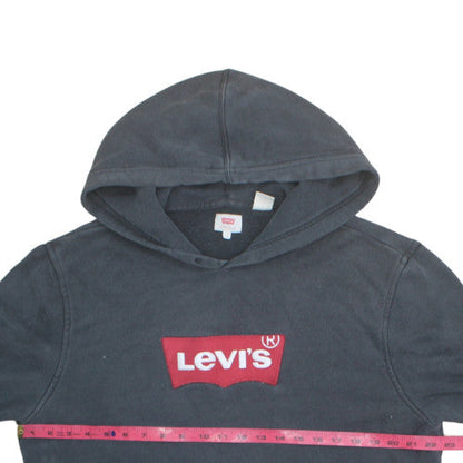 Levi's Men's Black Large Pullover Hoodie with Logo Graphic