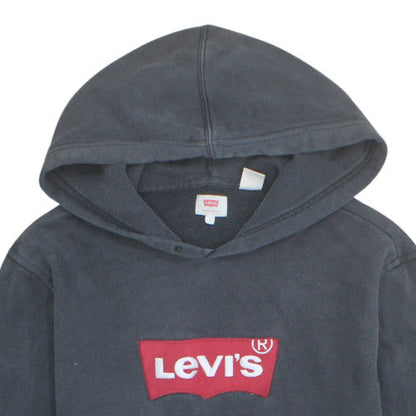 Levi's Men's Black Large Pullover Hoodie with Logo Graphic
