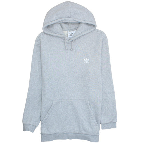Adidas Mens Grey XL Pullover Hoodie with Logo and Kangaroo Pocket
