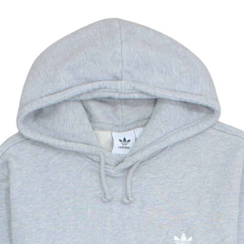 Adidas Mens Grey XL Pullover Hoodie with Logo and Kangaroo Pocket