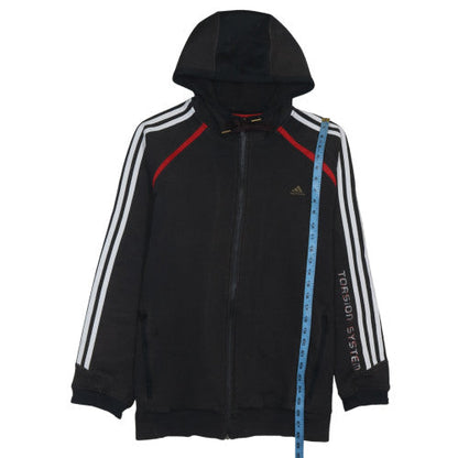 adidas Men's Black 2XL Full Zip Sports Hoodie with Logo
