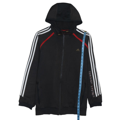 adidas Men's Black 2XL Full Zip Sports Hoodie with Logo