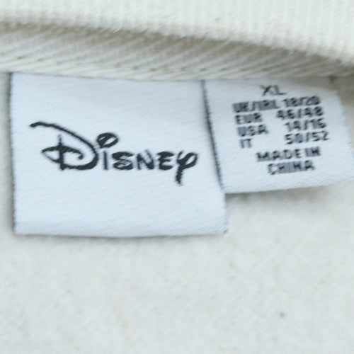 Disney Women White Mickey Mouse XL Pullover Sweatshirt