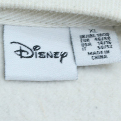 Disney Women White Mickey Mouse XL Pullover Sweatshirt