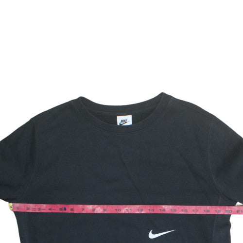 Nike Womens Black XL Sweatshirt Crew Neck Pullover Logo Print