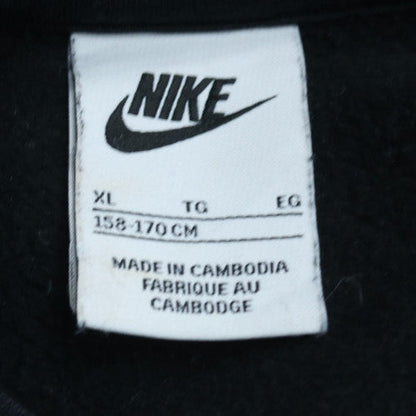 Nike Womens Black XL Sweatshirt Crew Neck Pullover Logo Print