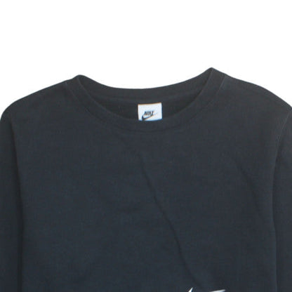 Nike Womens Black XL Sweatshirt Crew Neck Pullover Logo Print