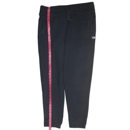 Champion Men’s Black Fleece Jogger Trousers Size L Regular Fit
